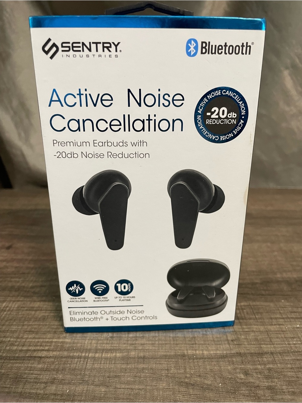 Sentry Active Noise Cancelling Bluetooth Earbuds BTA100 Black - Brand New Sealed